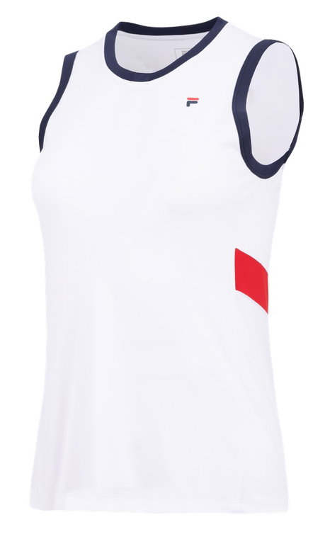 Fila Tennis Tank Top Lissy (100% Polyester) white/navy blue ladies