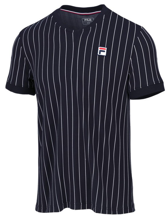 Fila Tennis-Tshirt Stripes navyblau/weiss Herren