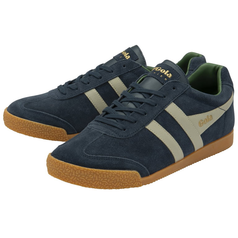 Gola Sneaker Harrier Suede-Leder navyblau/hellgrau/grün Herren