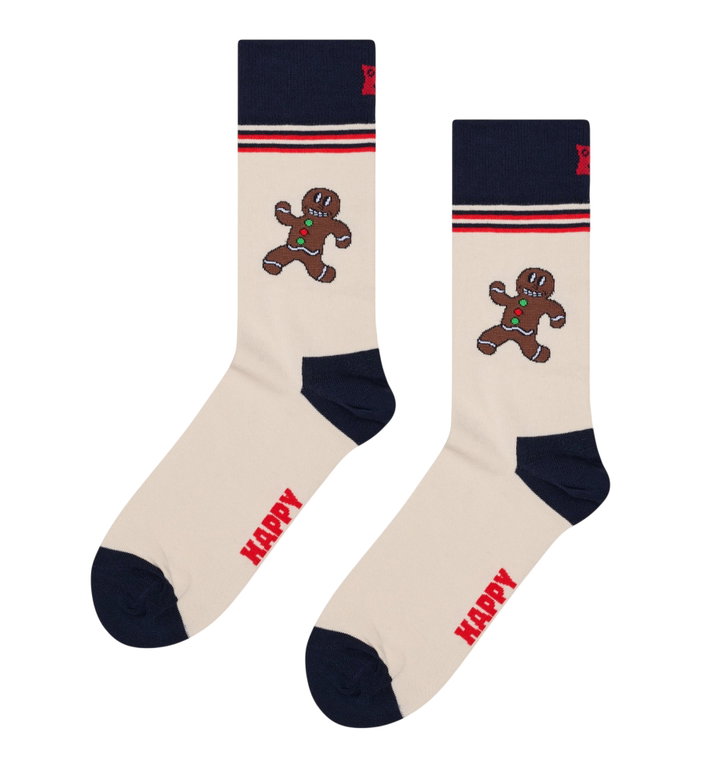 Happy Socks Daily Sock Crew Happy Gingerbread (Gingerbread) beige - 1 pair