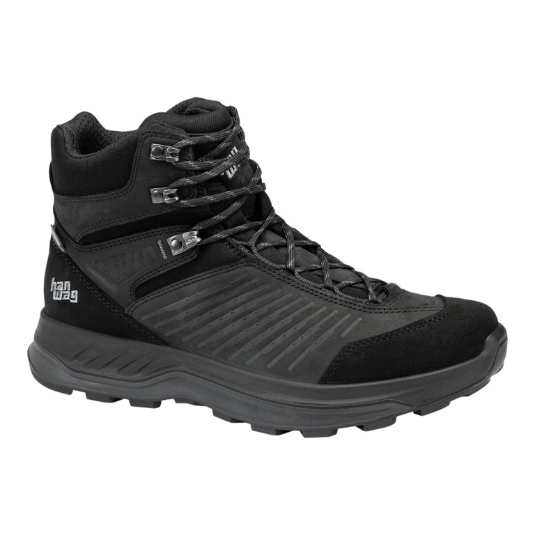 Hanwag Winter-Wanderschuhe Bluerstrait Mid ES (Nubuk- und Veloursleder, wasserdicht) schwarz Herren
