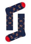 Happy Socks Daily Sock Crew Gingerbread (Gingerbread) navy blue/red - 1 Pair
