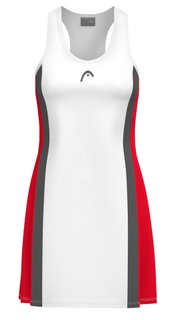 Head Tennis-Kleid Club 25 Dress (separate Innenhose) 2025 rot/weiss Damen