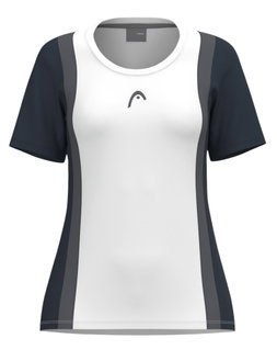 Head Tennis-Shirt Club 25 Tech (Moisture Transfer Microfiber Technologie) weiss/navyblau Mädchen