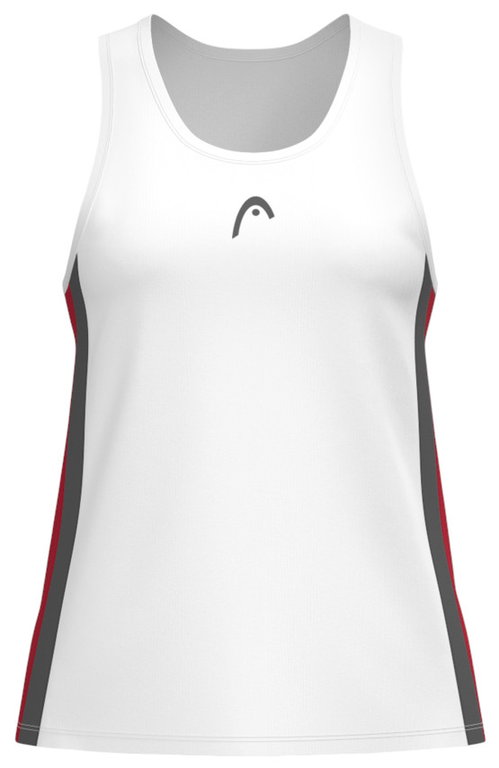 Head Tennis-Tank Club 25 Tech Tank Top (Racer Back) 2025 weiss/rot Damen