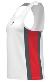 Head Tennis-Tank Top Club 25 (Racer Back) 2025 weiss/rot Mädchen