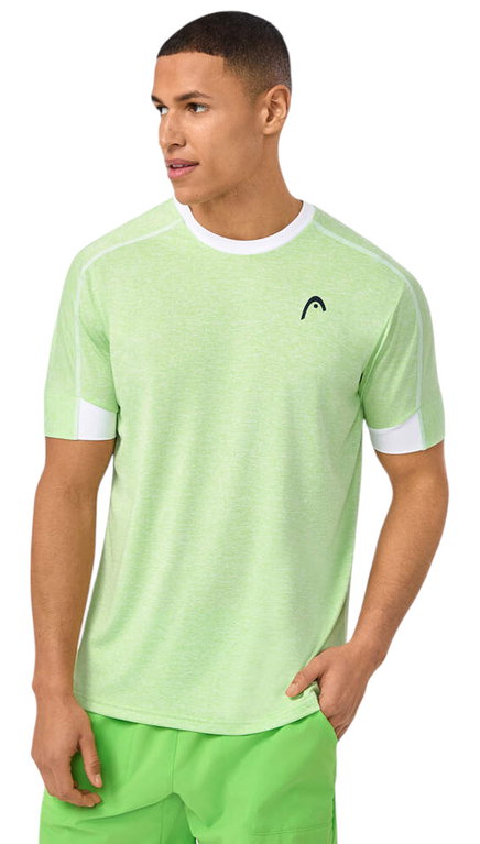 Head Tennis-Tshirt Play Tech (Moisture Transfer Microfiber Technologie) 2025 grün Herren