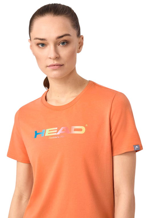 Head Tennis-Tshirt Rainbow (Mischgewebe) orange Damen