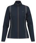 Head Tennisjacke Club 25 Full Zip (Moisture Transfer Microfiber Technologie) 2025 navyblau Damen