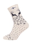 HomeOfSocks Wollsocken Thick Flag Skandinavisch Finnland ecru/navy - 1 Paar