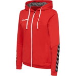 hummel Sport-Kapuzenjacke hmlAUTHENTIC Poly Zip Hoodie (gestrickter Polyester) rot Damen