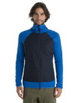 Icebreaker Hybrid-Kapuzenjacke Merinomix Quantum Hybrid Zip-Hoodie - blau Herren