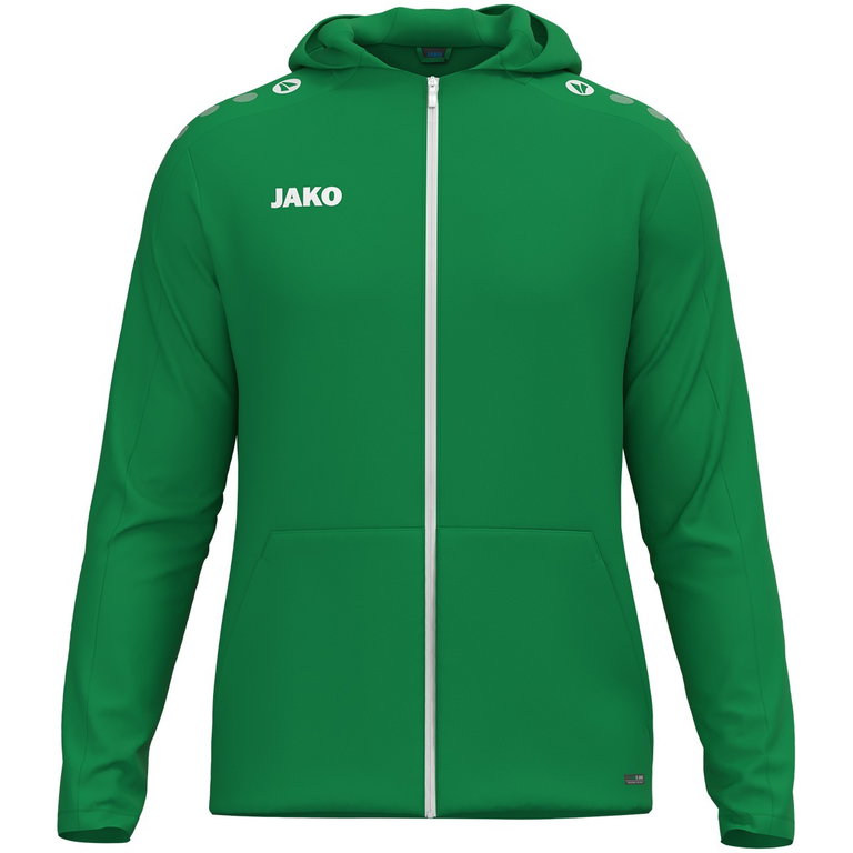 JAKO Hooded Jacket One (inner side made of micro-fleece), green ladies