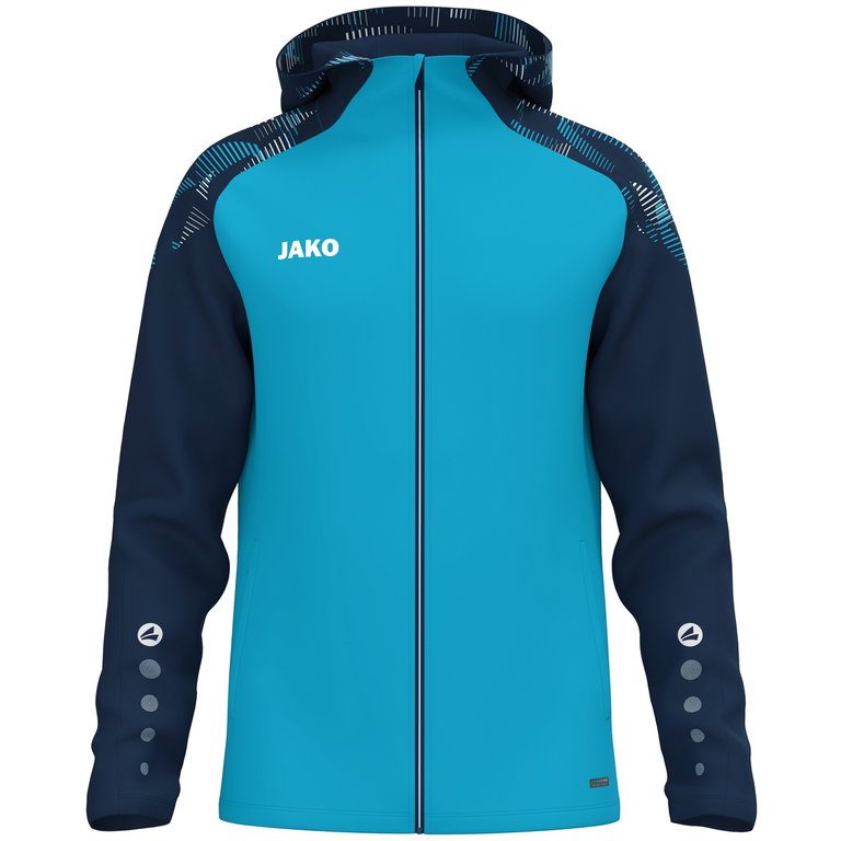 JAKO Kapuzenjacke Sonic (strapazierfähig, weiches Tragegefühl) aquablau/marineblau Kinder
