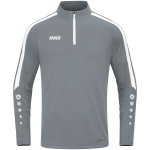 JAKO Langarmshirt Ziptop Power (rec. Polyester, hochelastisch) dunkelgrau Herren