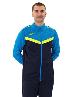 JAKO Trainingsjacke (Polyester) Iconic (100% rec. Polyester) marineblau/hellblau/gelb Herren