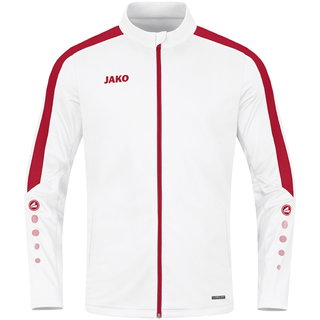 JAKO Trainingsjacke (Polyester) Power (100% rec. Polyester) weiss/rot Kinder