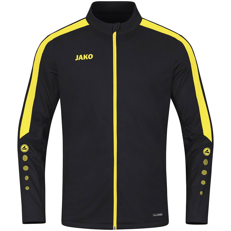 JAKO Trainingsjacke (Polyester) Power (100% rec. Polyester) schwarz/gelb Kinder