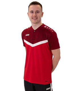 JAKO Sport-Polo Iconic (Polyester-Micro-Mesh) rot/weinrot Herren