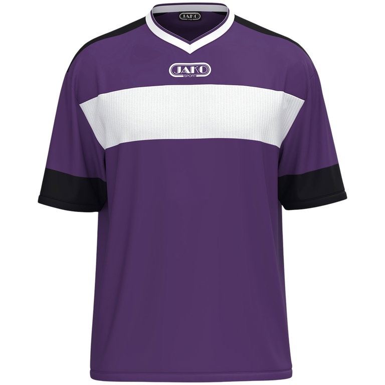 JAKO Sport T-shirt Club 92 Jersey (V-neck, Retro Charm, Oversized Cut) short-sleeved purple/white men's