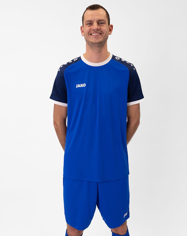JAKO Sport-Tshirt Trikot Iconic (Polyester-Interlock) royalblau/marineblau Herren