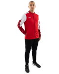 JAKO Training Suit Polyester Dynamic (Jacket and Trousers, sporty cut) red/white/dark red Men's