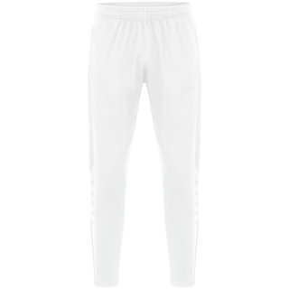 JAKO Trainingshose (Polyesterhose) Power (elastisch, Seitentaschen mit Reißverschluss) lang weiss Herren