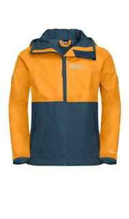 Jack Wolfskin Regenjacke Rainy Days (atmungsaktiv, winddicht, wasserdicht) orange Kinder