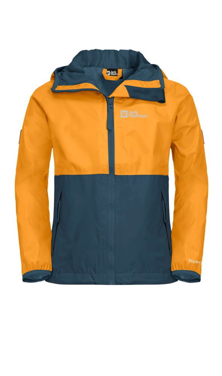 Jack Wolfskin Rain Jacket Rainy Days (breathable, windproof, waterproof) orange Kids