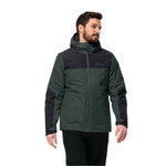 Jack Wolfskin Winterjacke Jasper (sehr wasser- und winddicht, atmungsaktiv) olivegrün/schwarz Herren