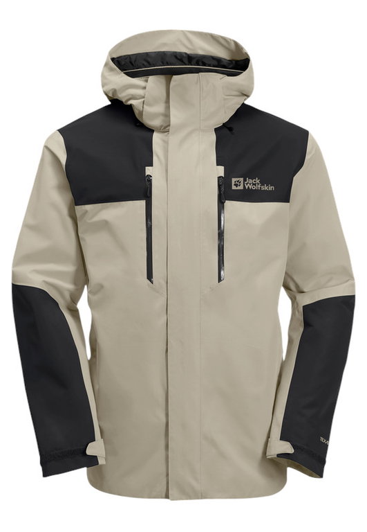 Jack Wolfskin Hiking Jacket/Rain Jacket Jasper 2-Layer (Weather Protection Jacket, Waterproof, Windproof) Stone Grey Men's