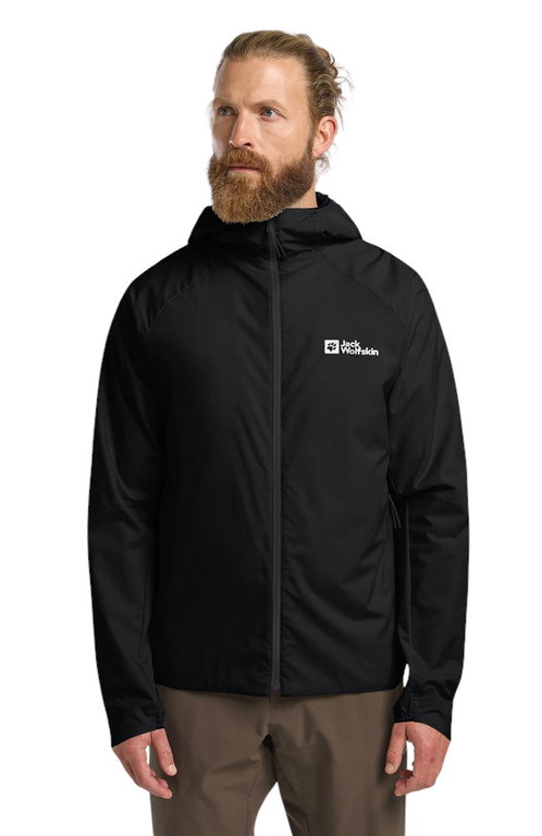 Jack Wolfskin Wanderjacke Prelight Octa (leicht, atmungsaktiv, wasserabweisend) schwarz Herren