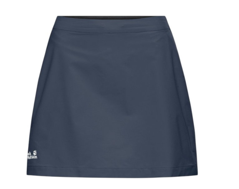 Jack Wolfskin Summer Skirt Prelight Pulse Skort (with inner shorts, breathable) dark blue ladies