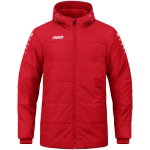JAKO Coachjacke Team mit Kapuze (100% Polyester, wasserabweisendes Obermaterial) rot Herren