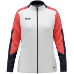 JAKO Trainingsjacke (Polyester) Dynamic (100% rec. Polyester) weiss/coralrot/marineblau Damen