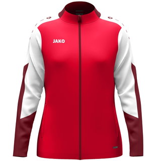 JAKO Trainingsjacke (Polyester) Dynamic (100% rec. Polyester) rot/weiss/dunkelrot Damen