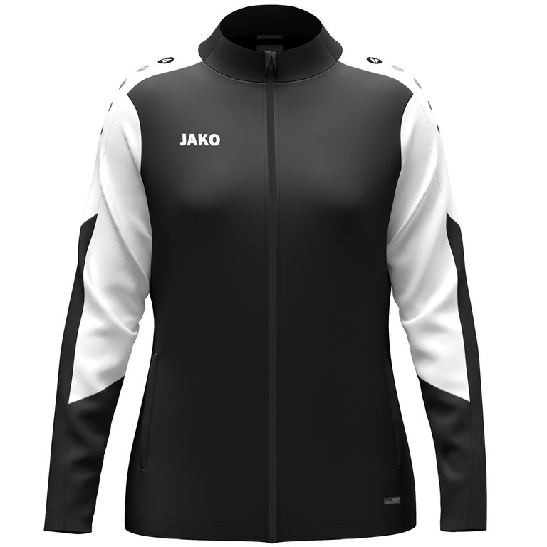 JAKO Trainingsjacke (Polyester) Dynamic (100% rec. Polyester) schwarz/weiss/anthrazitgrau Damen
