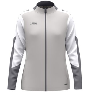 JAKO Trainingsjacke (Polyester) Dynamic (100% rec. Polyester) hellgrau/weiss/grau Damen