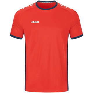 JAKO Sport T-shirt Jersey Primera Short Sleeve (simple design, Polyester Interlock) orange/navy Kids
