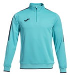 Joma Pullover Olimpiada Sweatshirt (Half-Zip, 100% Polyester) turquoise/black Men's