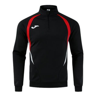 Joma Langarmshirt Championship 20 Sweatshirt (1/4 Zip, bequem, rec. Polyester) schwarz/rot Herren