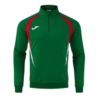 Joma Langarmshirt Championship 20 Sweatshirt (1/4 Zip, bequem, rec. Polyester) grün/rot Herren