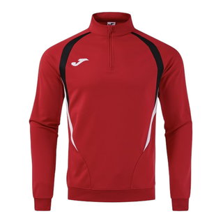 Joma Langarmshirt Championship 20 Sweatshirt (1/4 Zip, bequem, rec. Polyester) rot/schwarz Herren