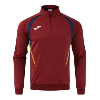 Joma Langarmshirt Championship 20 Sweatshirt (1/4 Zip, bequem, rec. Polyester) bordeauxrot/marineblau Herren