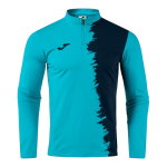 Joma Langarmshirt Picacho City Sweatshirt (1/4 Zip, strapazierfähig, bequeme Passform) türkis/dunkelblau Herren