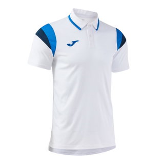 Joma Sport-Polo Terra (leicht, atmungsaktiv) weiss/royalblau Herren