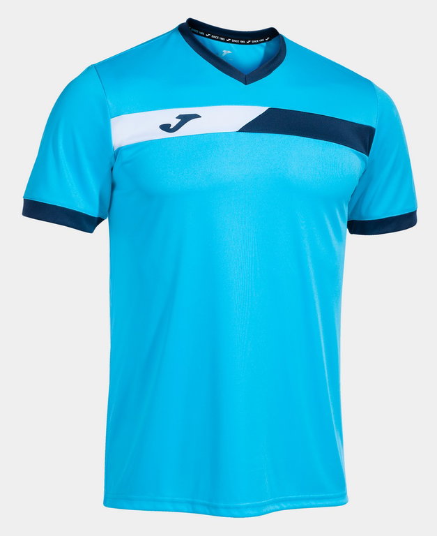 Joma Tennis-Tshirt Court (V-Ausschnitt) hellblau Herren