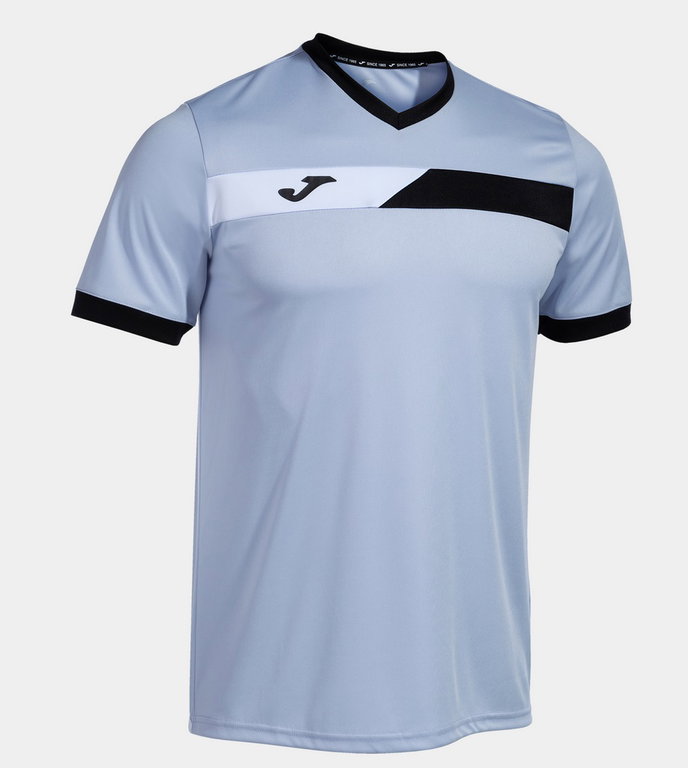 Joma Tennis T-shirt Court (V-neck) light grey/navy blue Men