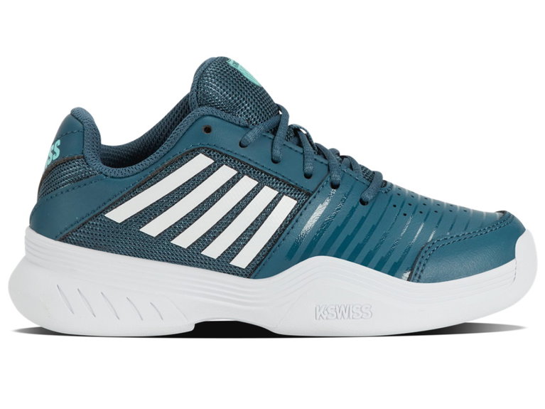 KSwiss Tennisschuhe Court Express Indoor/Carpet/Teppich tealblau/weiss Kinder