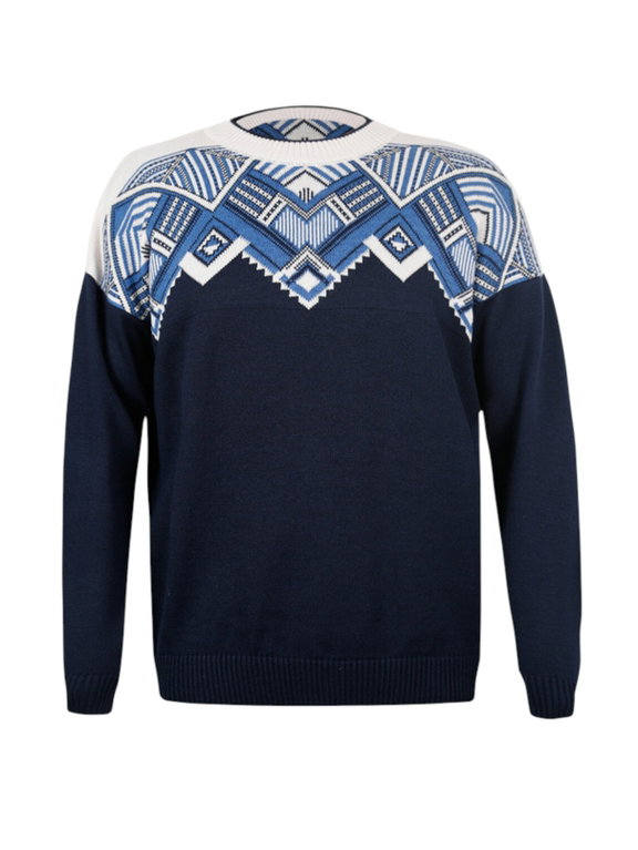 Kama Sweater Pullover 4068 (Merino wool blend) navy blue men's